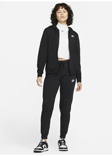Черная, серая и серебряная женская куртка на молнии с капюшоном Nike