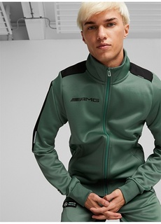 Зеленая мужская куртка на молнии Puma