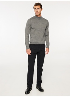Мужской свитер полуводолазка стандартный серый меланжевый Beymen Business