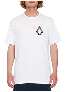 Белая мужская футболка с круглым вырезом Volcom