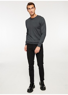 Черные мужские брюки узкого кроя с нормальной талией и нормальными штанинами Pierre Cardin