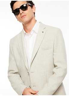 Мужская прямая куртка стандартного кроя серого меланжевого цвета Fabrika Comfort