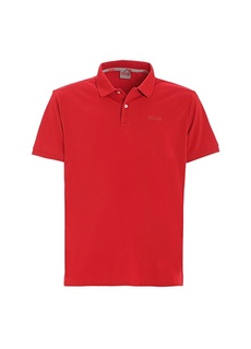 Красная мужская футболка стандартного кроя с воротником-поло Slam