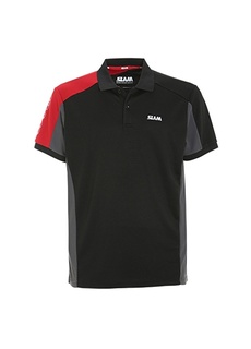 Черная, серая, красная мужская футболка стандартного кроя с воротником-поло Slam
