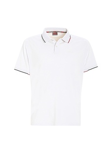 Белая мужская футболка стандартного кроя с воротником-поло Slam