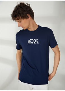 Однотонная темно-синяя мужская футболка с круглым вырезом Discovery Expedition