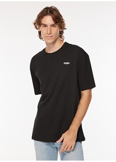 Черная мужская футболка с круглым воротником Kappa