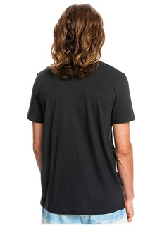 Черная мужская футболка стандартного кроя с круглым вырезом и логотипом Comp из нержавеющей стали с принтом Quiksilver