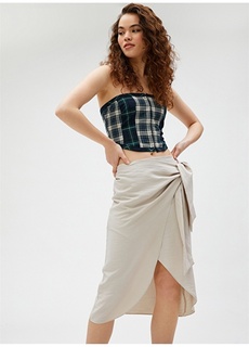 Женская короткая юбка Stone с нормальной талией Koton