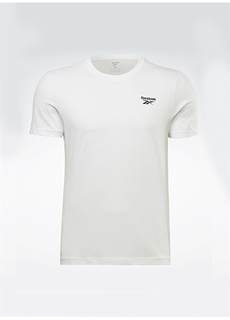 Однотонная белая мужская футболка с круглым вырезом Reebok