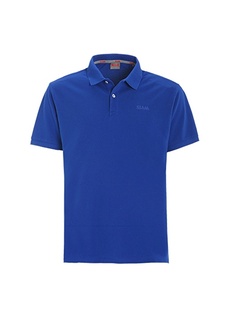 Синяя мужская футболка стандартного кроя с воротником-поло Slam