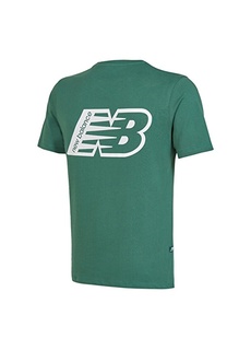 Однотонная зеленая мужская футболка с круглым вырезом New Balance