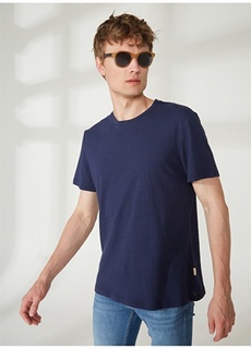 Темно-синяя мужская футболка с круглым вырезом AT.P.CO