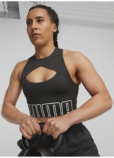 Черный женский спортивный бюстгальтер Puma