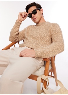 Классический мужской свитер с круглым вырезом из верблюжьей шерсти Fabrika ФАБРИКА