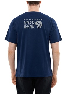 Однотонная темно-синяя мужская футболка с круглым вырезом Mountain Hardwear