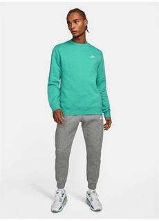 Зеленый мужской свитшот с круглым вырезом Nike