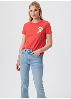 Красная женская футболка с круглым вырезом Mavi