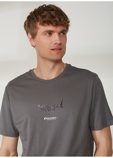 Мужская футболка антрацитового цвета с круглым вырезом Discovery Expedition