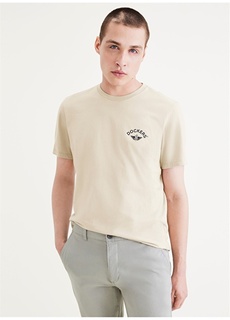 Бежевая мужская футболка с круглым вырезом Dockers