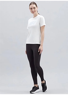 Простая белая женская футболка с круглым вырезом Skechers