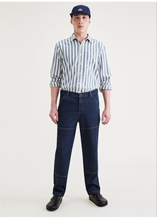 Прямые синие мужские брюки Skinny с нормальной талией Dockers