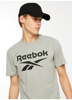 Серая меланжевая мужская футболка с круглым воротником Reebok