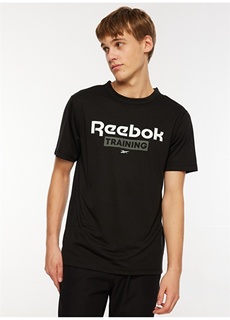 Черная мужская футболка с круглым воротником Reebok