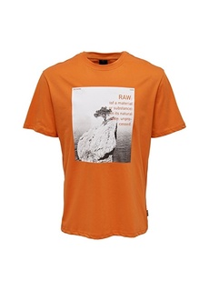 Оранжевая мужская футболка с круглым вырезом и принтом Only &amp; Sons