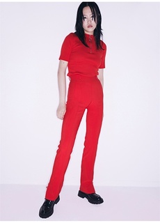Красные женские брюки Skinny со средней посадкой Twist