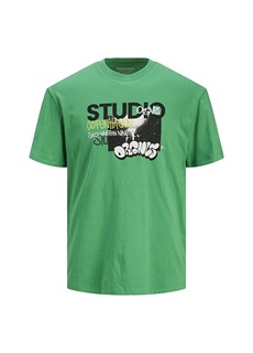 Зеленая мужская футболка с круглым вырезом Jack &amp; Jones