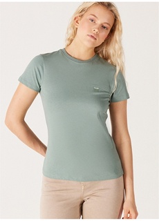 Светло-зеленая женская футболка с круглым вырезом Wrangler