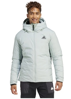 Светло-серое мужское пальто Adidas