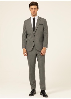 Светло-серый мужской костюм Slim Fit с нормальной талией Süvari