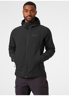 Черное мужское пальто Helly Hansen