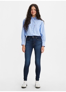Темно-синие женские джинсовые брюки Super Skinny с высокой талией Levis