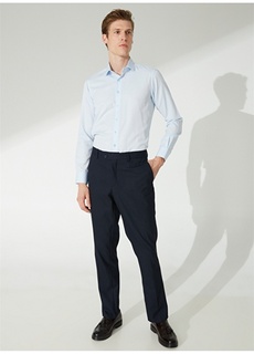 Темно-синие мужские брюки стандартной посадки с нормальной талией и нормальными штанинами Süvari