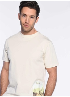 Мужская футболка цвета экрю с круглым вырезом Ecko Unlimited