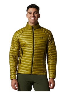 Зеленое мужское однотонное пальто с воротником-стойкой Mountain Hardwear