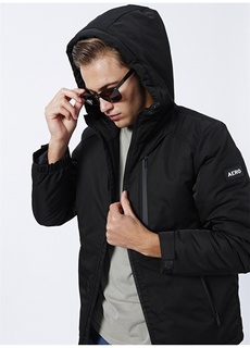 Черная мужская короткая куртка-пуховик Aeropostale