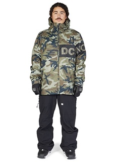 Разноцветная мужская лыжная куртка с капюшоном и рисунком Dc Shoes