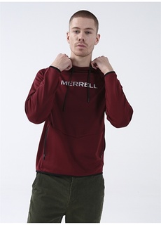 Бордово-красная мужская толстовка с капюшоном Merrell