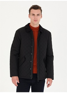 Черное мужское пальто Pierre Cardin