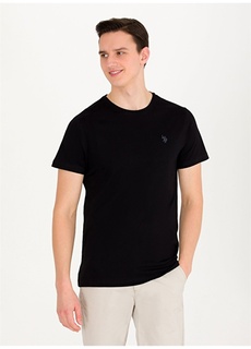 Черная мужская футболка с круглым вырезом U.S. Polo Assn.