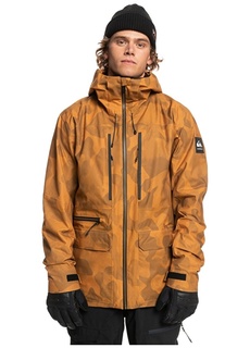 Коричневая мужская лыжная куртка с капюшоном Quiksilver