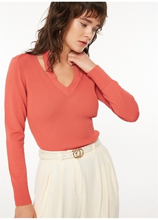 Женский свитер с v-образным вырезом Sisley