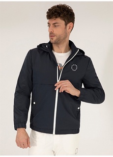 Мужское однотонное пальто с капюшоном Pierre Cardin