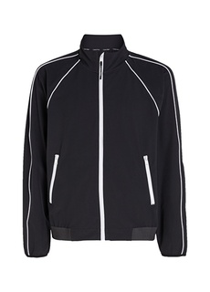 Черное мужское пальто с воротником-стойкой Calvin Klein