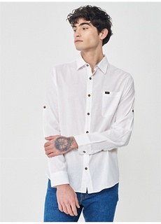 Белая мужская рубашка стандартного кроя Lee