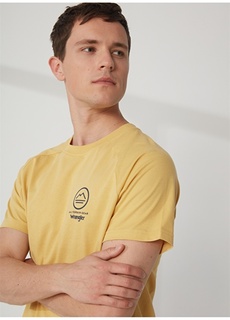 Светло-коричневая мужская футболка с круглым вырезом Wrangler